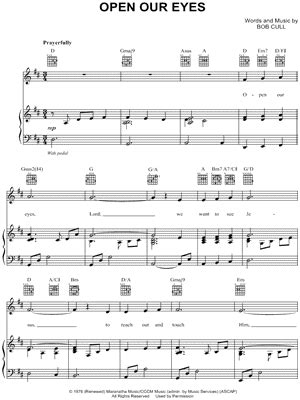 Open Our Eyes Sheet Music Arrangements Available Instantly