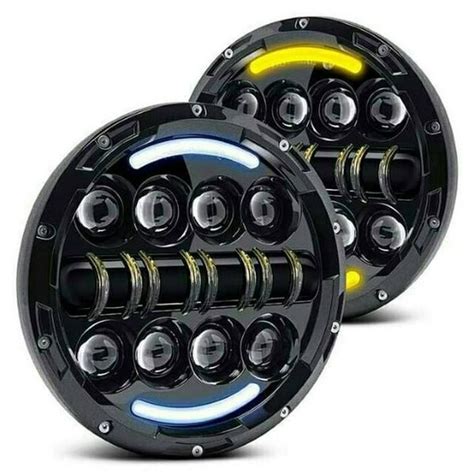 Jual Lampu Daymaker 7inch 16 Mata Led DrL 2 Tone Headlamp Day Maker