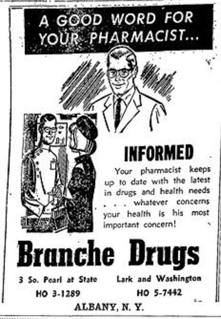 Branche Drugs Pharmacy Albany Ny 1940s AlbanyGroup Archive Flickr