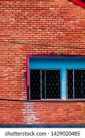 Naked Brick Wall Blue Window Frame Stock Photo 1429020485 Shutterstock