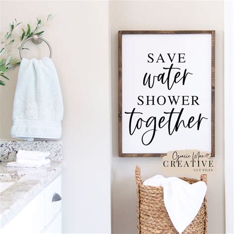 Save Water Shower Together Svg Bathroom Svg Master Bathroom Etsy