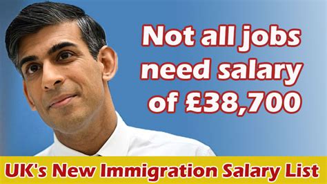 The UK S New Immigration Salary List Not Every Job Requires A 38 700