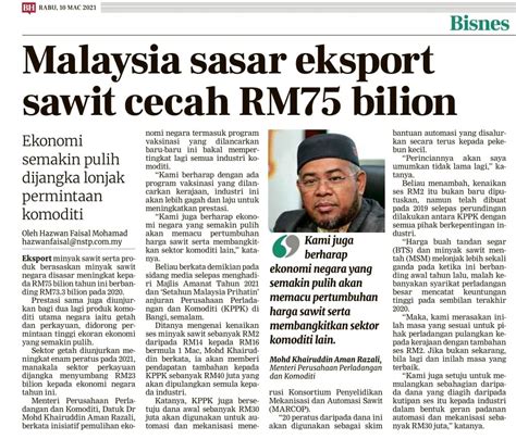 Dr Khairuddin Takiri On Twitter Malaysia Sasar Eksport Sawit Cecah