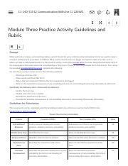 Module Three Practice Activity Guidelines And Rubric CJ 140 T2512