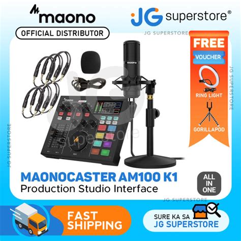 Maono Maonocaster Au Am K All In One Podcast Production Studio With