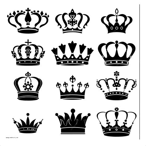 Premium Vector Royal Crown Pack Silhouette Vector Illustration