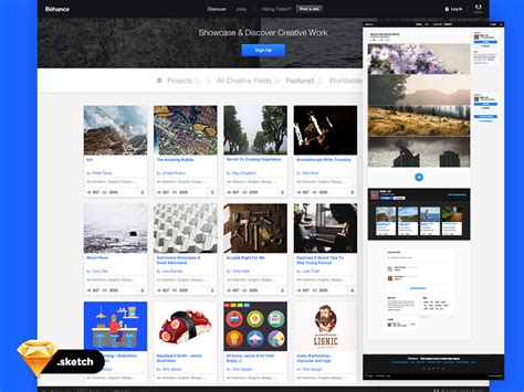 Behance Gui Freebie Download Sketch Resource Sketch Repo