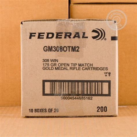 200 Rounds Of Federal Gold Medal CenterStrike 175 Grain OTM 308 Win