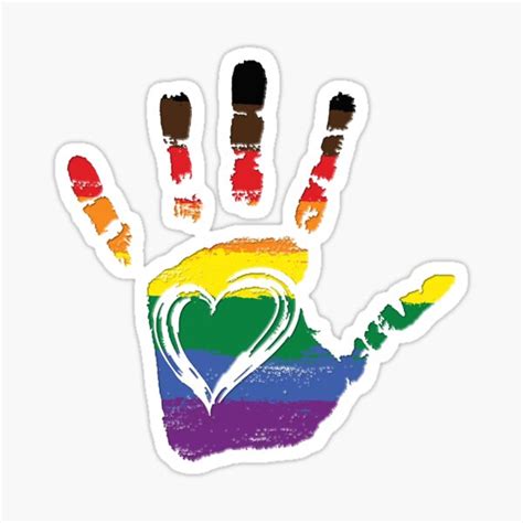 Gay Pride Hand Sticker By ClarkMade Redbubble
