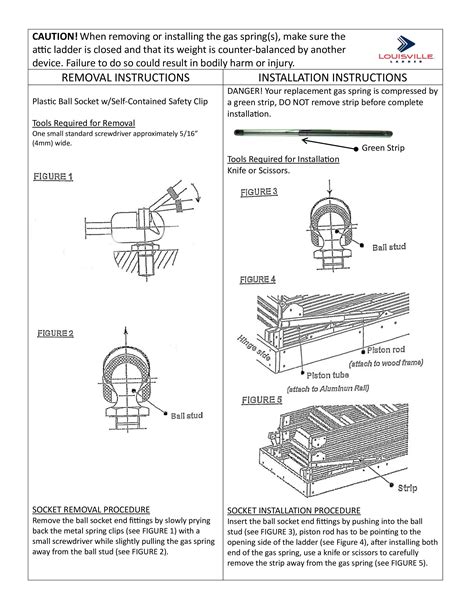 Louisville Attic Ladder Gas Spring Strut Cylinder Replacement