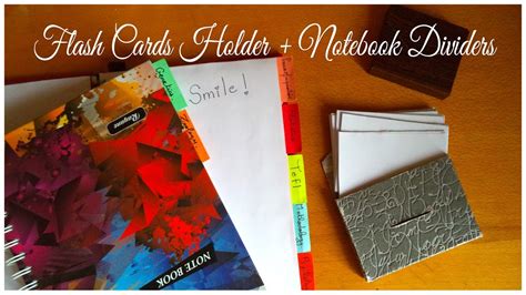 DIY : Flash Cards Holder + Notebook Dividers | My Crafting World - YouTube