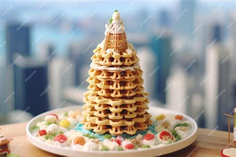 Premium Photo Hong Kong Egg Bubble Waffle Realistic