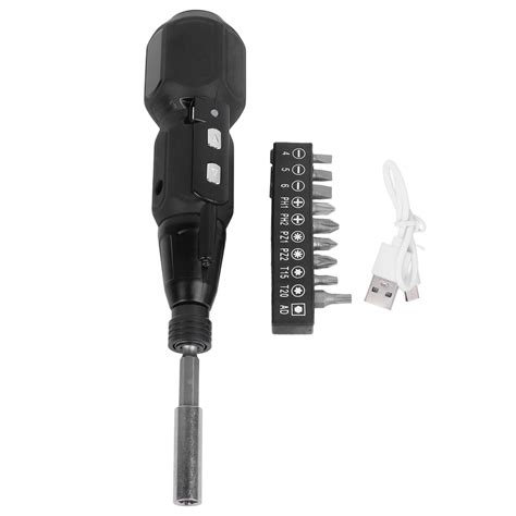 Cordless Electric Screwdriver With Led Light Alloy Steel 900mah Usb