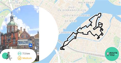 Stadswandeling Dordrecht Recreatieve Wandelroute RouteYou