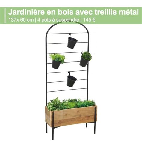 Jardinières avec treillis