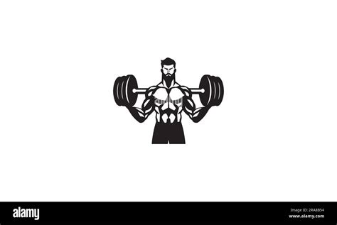 Gym logo black simple flat icon on white background Stock Vector Image ...