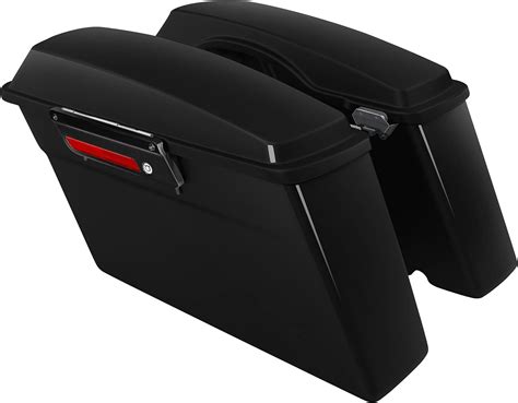 Amazon XFMT Motorcycle Vivid Black Hard Saddlebags Saddle Bags