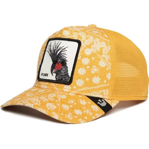 Casquette Trucker Jaune Oiseau Punk Spray Paint Arch The Farm Paisley