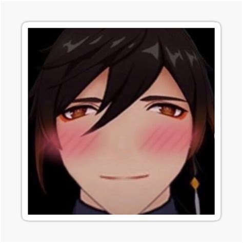 Genshin Impact Zhongli Blushing Meme Sticker For Sale By Artsydecals