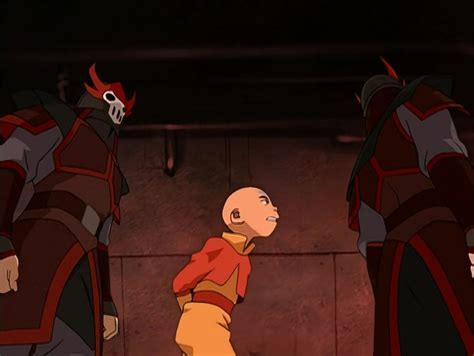 Avatar Aang Betting On Taking The Two Soldiers Out With His Hands Tied Behind His Back Avatar