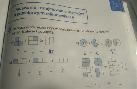 Pod Rysunkiem Napisz Odpowiednie Dzia Anie Przedstaw Na Rysunku Wynik