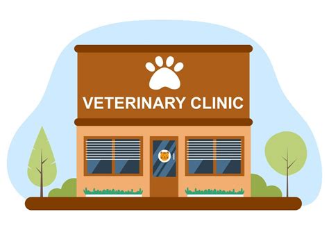 Veterinary Clinic Or Pet Hospital In Flat Design 17519533 Vector Art