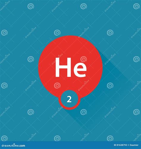 Noble Gas Helium Flat Icon Stock Vector Illustration Of Physics 81638793