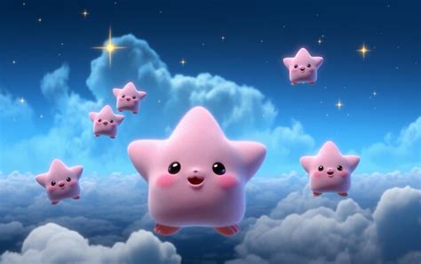 Premium Photo There Are Many Stars Flying In The Sky With Clouds