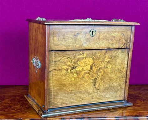 Edwardian Marquetry Stationery Cabinet Circa Frank Craig Antiques