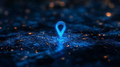 An Electronic Map with Bright Location Pins, Highlighting Futuristic ...