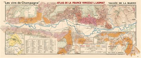 Map Of The Marne River Valley Champagne Vineyards In France Wine Map