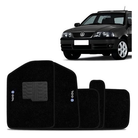 Tapete Carpete Gol G G G Vw Preto Bordado Personalizado Mercado Livre