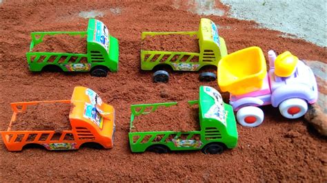 Lightning Mcqueen Cars Swimming Jump River Jcb Dump Truck Bus