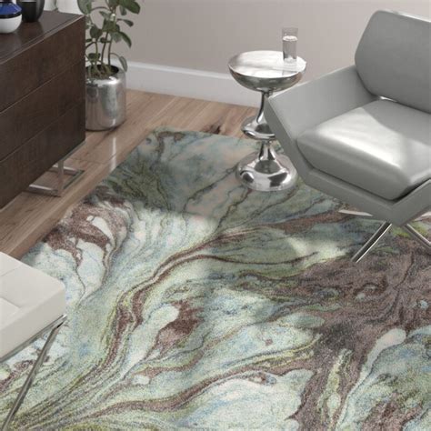 Wade Logan Kaia Seafoam Brown Area Rug Reviews Wayfair