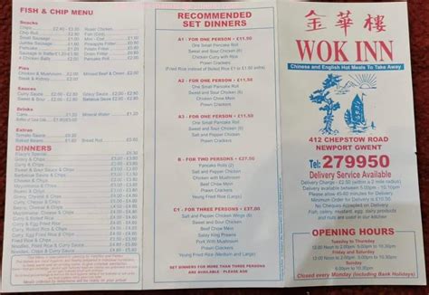 Menu at Wok Inn fast food, Newport