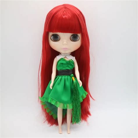 Nude Blyth Doll Red Hair Factory Doll Ksm 0011 Straight Hair Dolls In Dolls From Toys And Hobbies