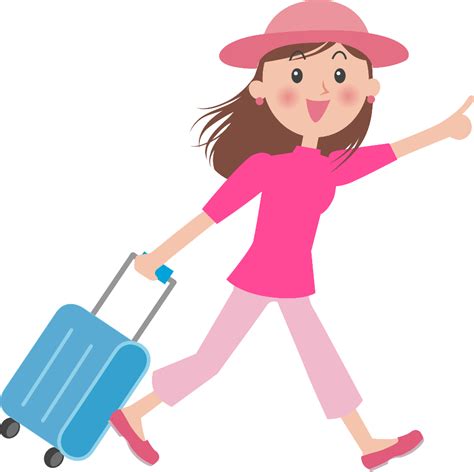 Download High Quality Suitcase Clipart Woman Transparent Png Images