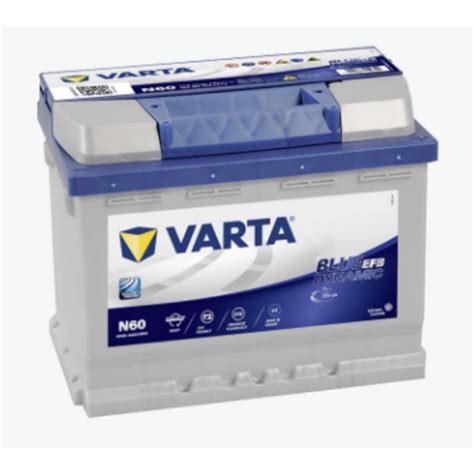 VARTA N60 Blue Dynamic EFB 12V 60Ah 640A Autobatterie Start Stop 560