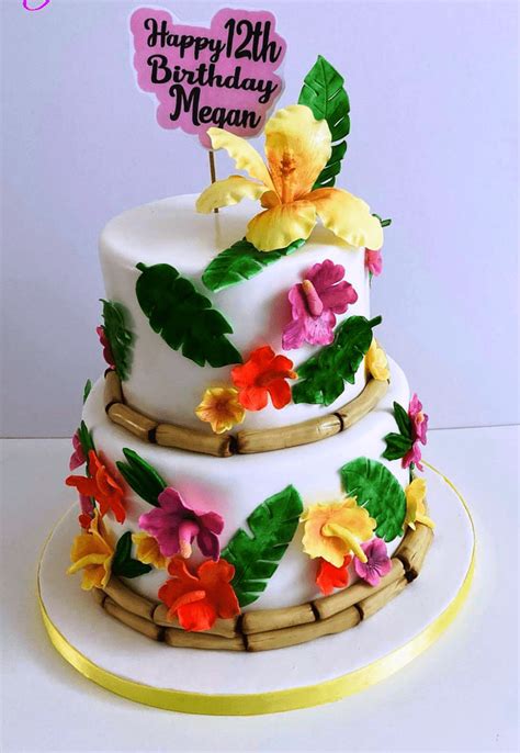 Hibiscus Birthday Cake Ideas Images Pictures