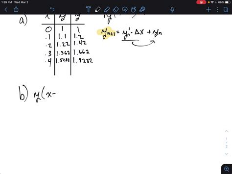 SOLVED A Use Euler S Method With Five Subintervals To Approximate The