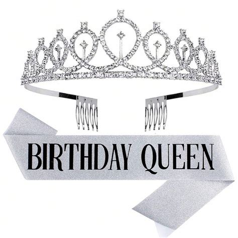 Birthday Queen Sash Rhinestone Tiara Set Birthday Tiaras And Sash