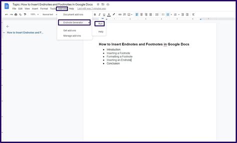 How To Insert Endnotes And Footnotes In Google Docs