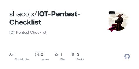 Github Shacojx Iot Pentest Checklist Iot Pentest Checklist