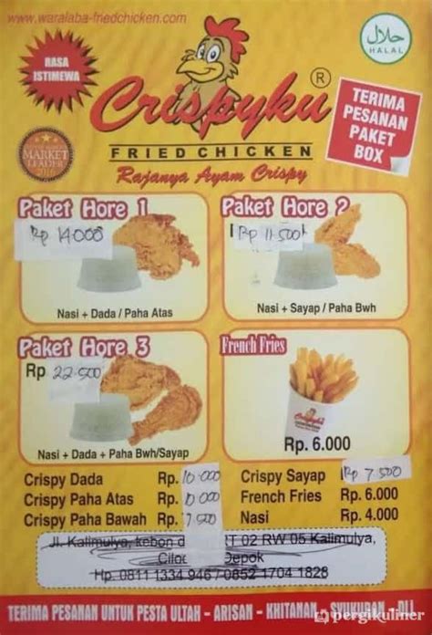 Selalu Diperbarui Menu Crispyku Fried Chicken Cilodong Depok