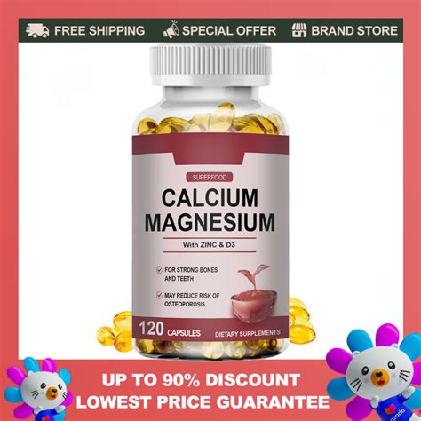 Jual Calcium 1000mg Magnesium 400mg Zinc 25mg Vitamin D3 600iu Promotes Boneandmuscleandnervous