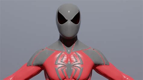 Scarlet Spider Ii Suit 3d Model Rigged Cgtrader