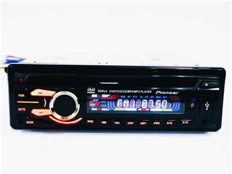 Автомагнитола Pioneer DVD 1DIN+ПУЛЬТ, 4x50W, USB, AUX, Bluetooth, RGB ...