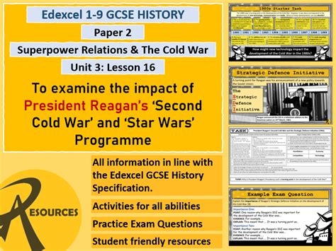 President Reagan Star Wars SDI - Cold War & Superpower - GCSE History Edexcel - Lesson 1 ...