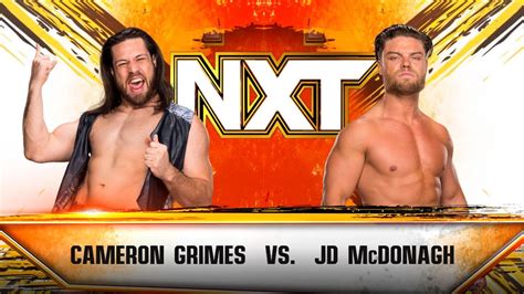 Cameron Grimes Vs Jd Mcdonagh Nxt Wwe K Youtube