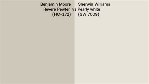 Benjamin Moore Revere Pewter Hc Vs Sherwin Williams Pearly White